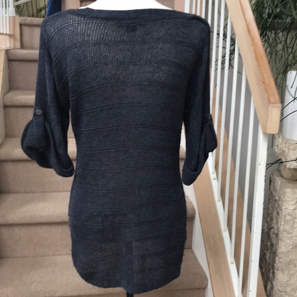 Armani Exchange grey silk/cotton blend tunic/sweater - Picture 5 of 8